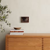 "Time for the fresh air II" - Art Print in Bonze by Lying on the grass - In a Room