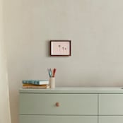 "Pink Sky & Palms" - Art Print in blush pink by Caroline Mint - In a Room