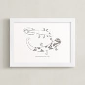 "Your Drawing: Landscape Custom Letterpress Print" - Custom Letterpress Print in Warm Gray by Minted - Framed