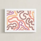 "Textured Journey" - Art Print in Blush by Emili Alfieri - Framed