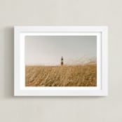 "Sankaty Lighthouse" - Art Print in Wheat by Chelsea Victoria - Framed