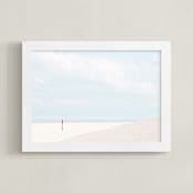 "Emptiness" - Art Print in Cotton Blue by Alexandra Feo - Framed