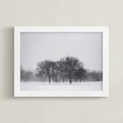 "Seeing Snow" - Art Print in Flurry by E Melko - Framed