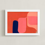 "Orange Drop" - Art Print in Outrageous Orange by cyrille gulassa - Framed