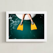 "flippers" - Art Print in Aquatic Emerald by Alicia Abla - Framed
