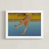"Falling" - Art Print in Mustard by Jacob Loafman - Framed