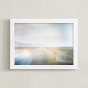 "The Open Road" - Art Print in Blue Sky by Jacquelyn Sloane Siklos - Framed