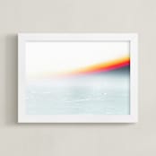 "Frozen Prism" - Art Print in Fuschia by Baumbirdy - Framed