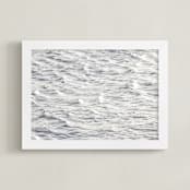 "Under the surface" - Art Print in Silver by Lisa Sundin - Framed