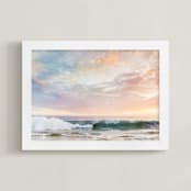 "Sorbet Surf I" - Art Print in sunset by Kamala Nahas - Framed