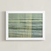 "Sunday Morning Memories" - Art Print in Seafoam by Charlotte Mello Stevenson - Framed