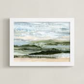 "Among the Hedges" - Art Print in Sage Green by Lara Eckerman - Framed