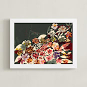 "Fusion Bouquet" - Art Print in Deep Green by Bethania Lima - Framed