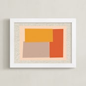 "Come And Stay With Me IIII" - Art Print in lbers Orange by Alain Castoriano - Framed