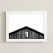 "Barn Betty" - Art Print in Barn Black by K.Short - Framed