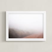 "Misty Tanzanian Mornings" - Art Print in Sandy Soft Terracotta by Lisa Sundin - Framed