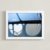 "Blue Hour Bokeh I" - Art Print in Blue Dusk by Lee Dunnie - Framed