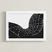 "Linjer 1" - Art Print in Copenhagen Gray by Kate Baird - Framed