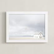 "on the range" - Art Print in mountain blue by Alicia Abla - Framed