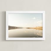 "Stillness of Day" - Art Print in Lake by David Michuki - Framed