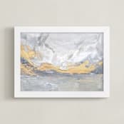 "Dune Grass" - Art Print in Sand by Julia Contacessi - Framed