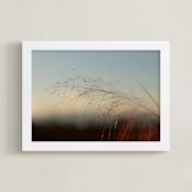 "Airy Afternoons" - Art Print in Blue by Em Hale - Framed