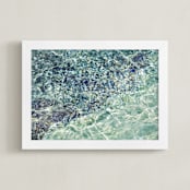 "Crystallize" - Art Print in Aqua by Whitley Williams - Framed