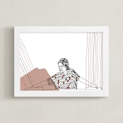 "Woven Women II" - Art Print in Pink by Multiple Artists - Framed