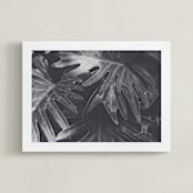 "Tropical Tori" - Art Print in Tropical Gray by K.Short - Framed