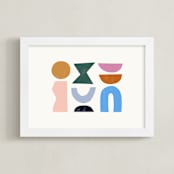 "Color Form" - Art Print in Pacific Blue by Ampersand Design Studio - Framed