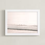 "Pacific Shine II" - Art Print in Sunset Blush by Shannon Howard - Framed