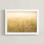 "Golden Meadow" - Art Print in yellow by Julia Preminger - Framed