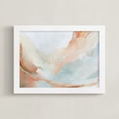 "A Promise for August" - Art Print in Coral by Mya Bessette - Framed