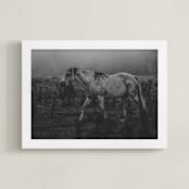 "Frolicking Fille" - Art Print in Charcoal Black by Hollie Renner Photography - Framed