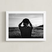 "Beach Boy" - Art Print in Black and white by Cade Cahalan - Framed