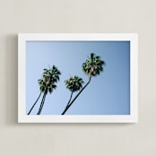 "Palm Lean" - Art Print in Los Angeles Green by Kitty Seeber - Framed