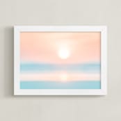 "Sol" - Art Print in Sunset by Tania Medeiros - Framed