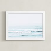 "The Sunday Blues" - Art Print in Turquoise Blue by Summer Strauch - Framed