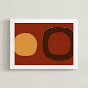 "Circle_08-01- A" - Art Print in Earthy Colors by Alain Castoriano - Framed
