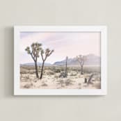 "Joshua Tree No. 10" - Art Print in Desert Rose by Wilder California - Framed