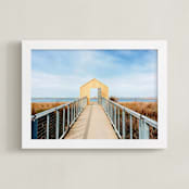 "Let's Go" - Art Print in Sky Blue by studio SYLVO - Framed