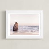 "Malibu View No. 2" - Art Print in coastal blush by Kamala Nahas - Framed