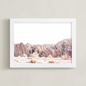 "Painted Canyon 3" - Art Print in desert blush by Kamala Nahas - Framed