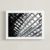 "Framing Sky" - Art Print in ivory black by Van Tsao - Framed