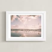 "Reflecting Clouds" - Art Print in Dusty Rose by Anna Western - Framed