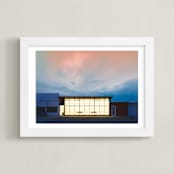 "Outside Looking In" - Art Print in Cloudy Pink by Andrew McClintock - Framed