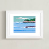 "Pebble Beach" - Art Print in Seaside by Lindsay Megahed - Framed