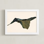 "Spliced Landscape 4" - Art Print in Warm Topaz by Melinda Laszczynski - Framed