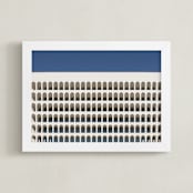 "Do not stop the clock" - Art Print in Beige by Massimiliano Massimo Borelli - Framed