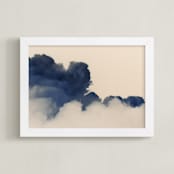 "Dreams" - Art Print in Dusky Blue by Jonathan Brooks - Framed